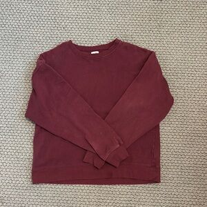 Cotton On Red Crewneck Sweater with Ribbed Cuffs